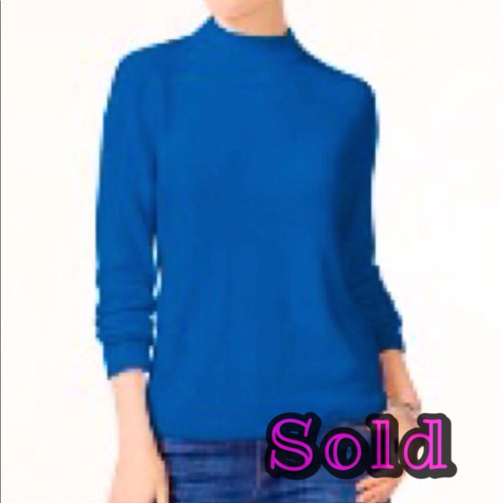 Zip Back Mock Neck Sweater